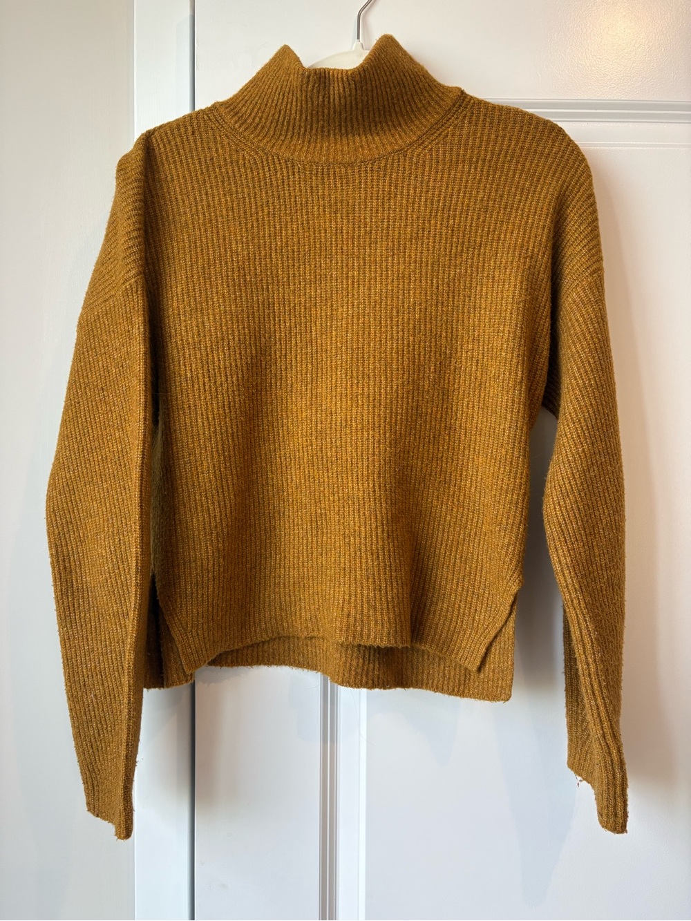 Abercrombie & Fitch Mustard Ribbed Turtleneck Sweater